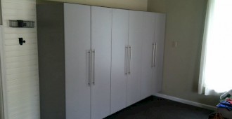 Slatwall and Cabinets Installation