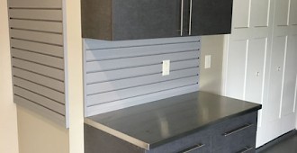 Garage cabinet and workbench