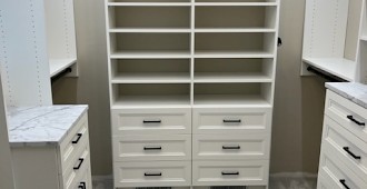 White Walk-In Closet System