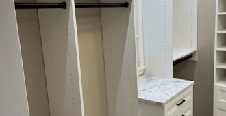 White Walk-In Closet System