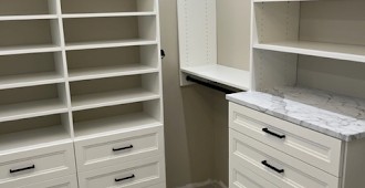 White Walk-In Closet System