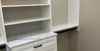 White Walk-In Closet System