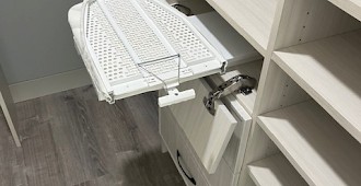 Closet with pull-out ironing board
