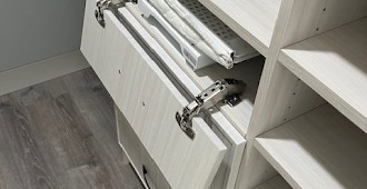 Closet with pull-out ironing board