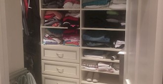 Custom Walk-In Closet in use