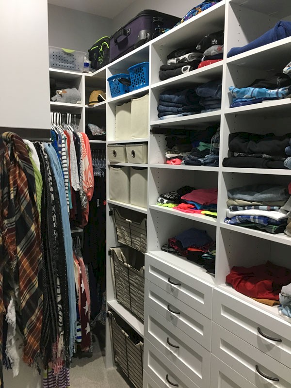 Master Closet with Drawers & Baskets