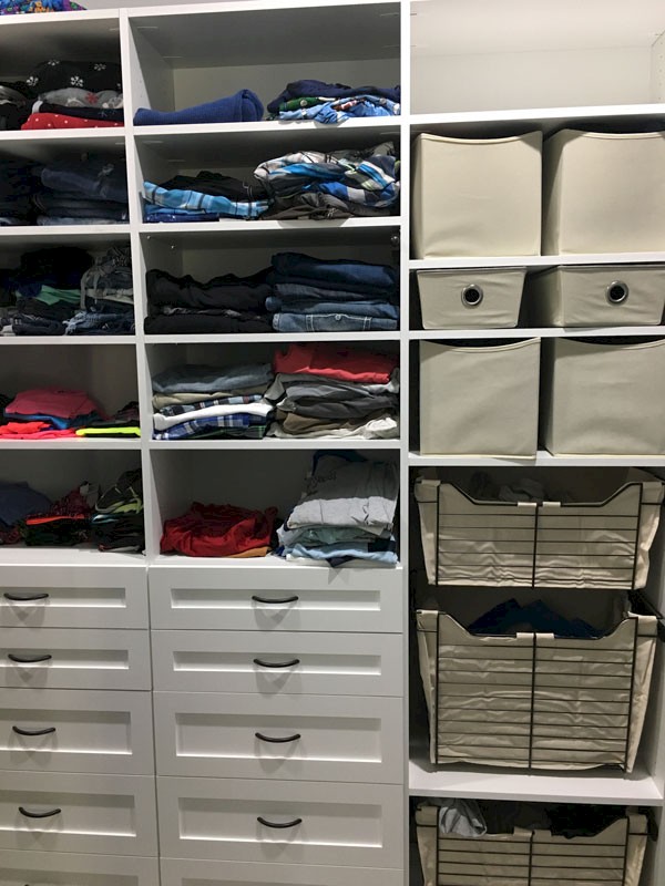 Master Closet with Drawers & Baskets